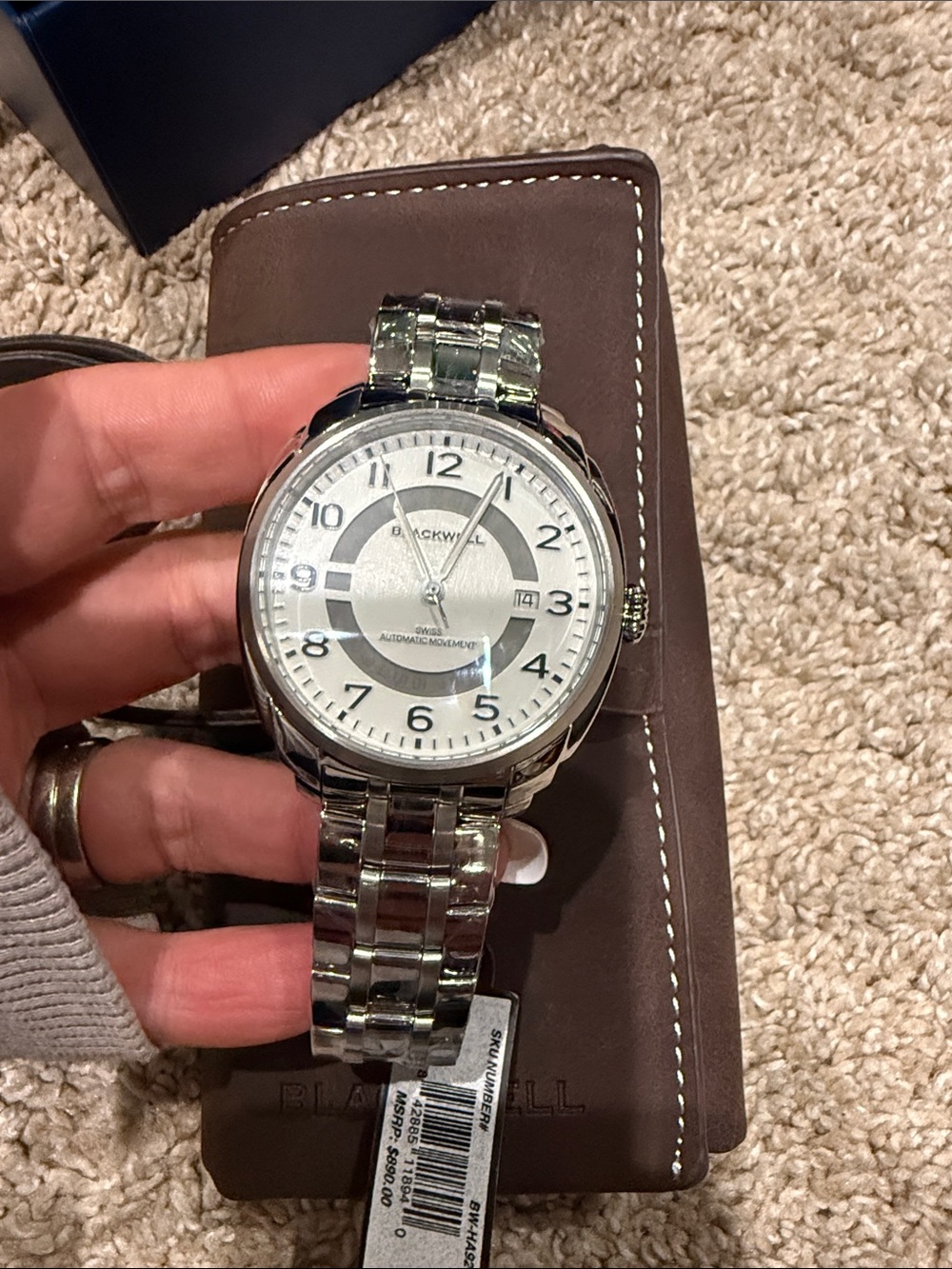 Men's Stainless Steel Silver Bracelet Watch